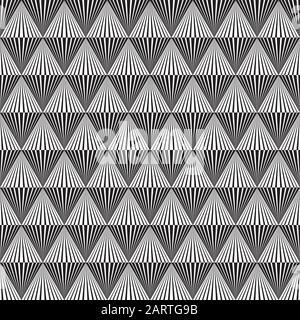 Seamless Art Deco triangle pattern background Stock Vector