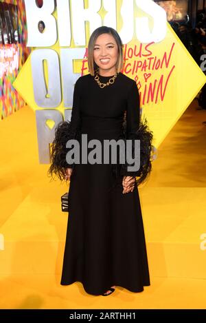 Director Cathy Yan attending the world premiere of Birds of Prey and the Fantabulous Emancipation of One Harley Quinn, held at the BFI IMAX, London. Stock Photo