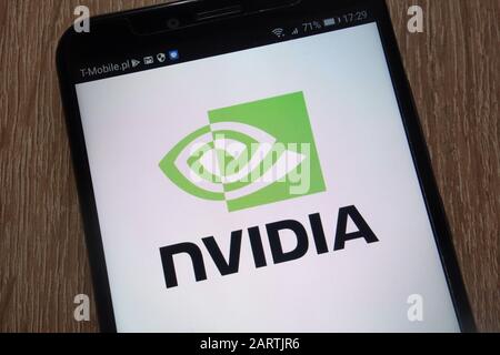Nvidia logo displayed on a modern smartphone Stock Photo