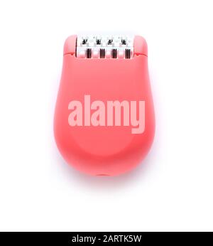 Modern epilator on white background Stock Photo