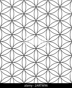Seamless Sacred Geometry Seed of life gradient color pattern background ...