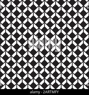Seamless abstract geometric wireframe cube pattern background Stock Vector
