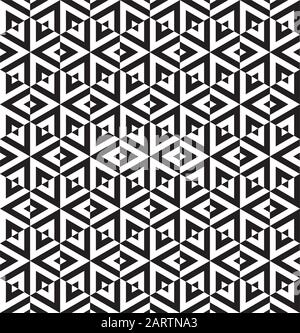 Seamless vintage inline inset offset triangle pattern background Stock Vector