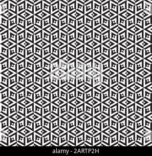 Seamless vintage inline inset offset triangle pattern background Stock Vector