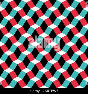 Seamless geometric abstract faceted 3d pattern background Stock Vector
