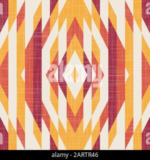 Kilim geo seamless pattern in terra cotta colors Stock Vector