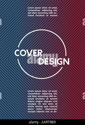 minimalistic cover design template for posters, brochures, albums Stock Vector