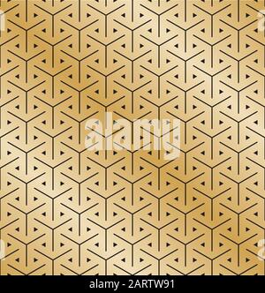 Seamless vintage inline inset offset triangle pattern background Stock Vector