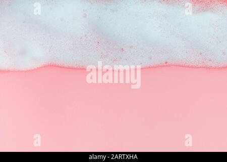 Pink foam bubbles background Stock Photo