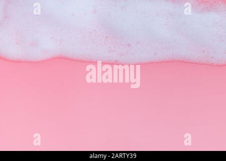 Pink foam bubbles background Stock Photo