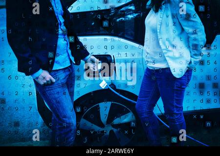 Composite image of virus background Stock Photo