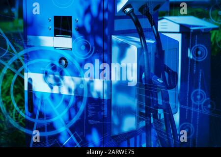 Composite image of binary codes and lines Stock Photo