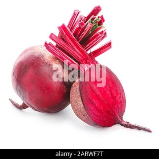 Fresh beets on white background Stock Photo