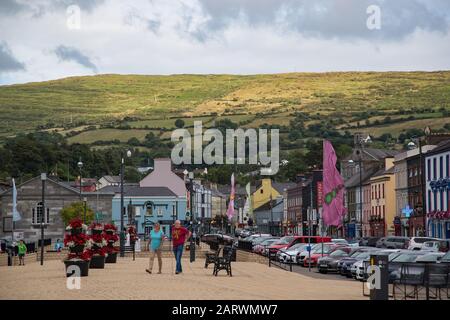 Bantry, Ireland - 25th July 2018: Main Street and square of scenic coastal town of Bantry in County Cork Stock Photo