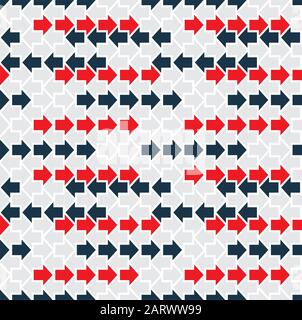 Arrows seamless pattern. Abstract geometric texture with arrow shapes. Vector eps8 illustration. Stock Vector