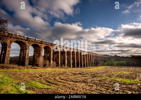 The Ouse Valley Viaduct, also sometimes known as the Balcombe Viaduct Stock Photo