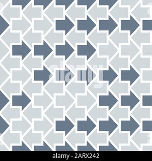 Arrows seamless pattern. Abstract geometric texture with arrow shapes. Vector eps8 illustration. Stock Vector