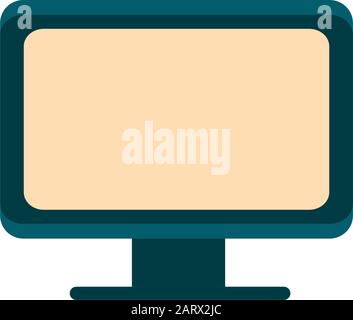 computer monitor technology education school vector illustration icon design Stock Vector