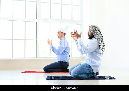 Islamic prayer mat in prayer room at Heathrow airport Stock Photo - Alamy