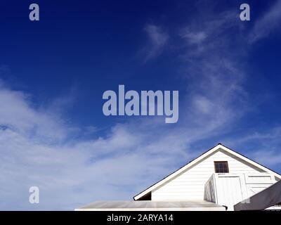 White House Against Blue Sky Stock Photo