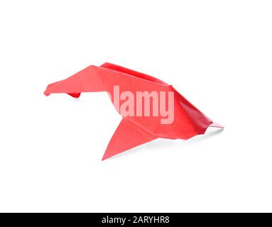 Origami fish on white background Stock Photo