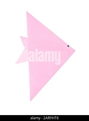 Origami fish on white background Stock Photo
