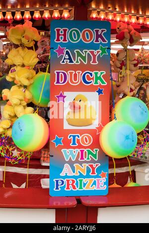 Hook-a-duck fairground game Stock Photo