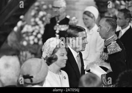 Baptism Willem Alexander in Saint Jacob's Church. Issue 9 Mrs Von Amsberg, Princess Armgard Date: September 2, 1967 Keywords: Baptism, Princes Personal name: Armgard, Princess of Lippe-Biesterfeld, Willem-Alexander, Prince of Orange Stock Photo