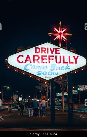 Colorful sign reads ?Welcome to Fabulous Las Vegas, Nevada? at night Stock  Photo - Alamy