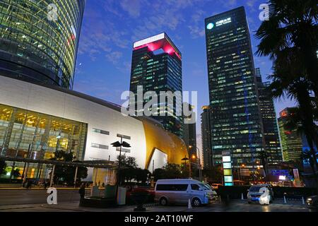 SHANGHAI, CHINA -1 NOV 2019- View of modern high-rise buildings in ...