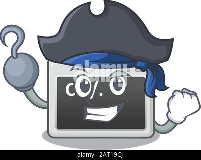 cool and funny command window cartoon style wearing hat Stock Vector