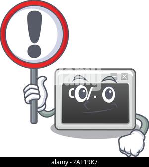 cool and funny command window raised up a Sign Stock Vector