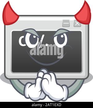 Devil command window Cartoon in character design Stock Vector