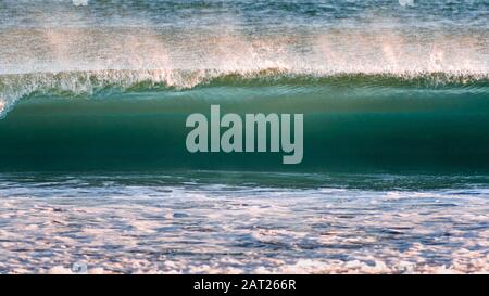 Large incoming wave on the Pacific Ocean coastline, Point Reyes National Seashore California Stock Photo