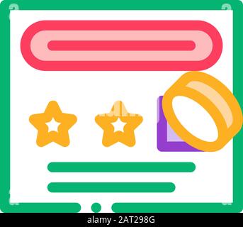 Number Guessing Sheet Icon Vector Outline Illustration Stock Vector