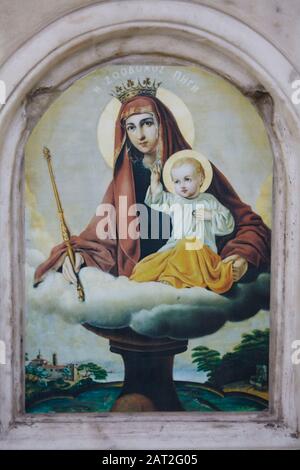 greek orthodox icon, zoodochos pigi icon Stock Photo