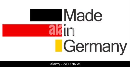 seal of quality with text made in Germany and colors of german flag Stock Vector