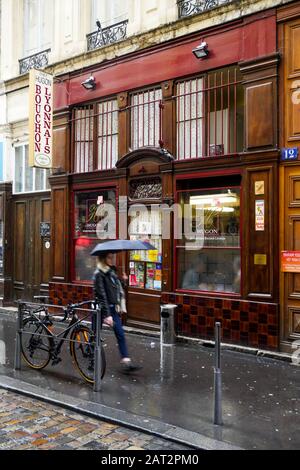 Chez Hugon, traditional Lyons bouchon, Lyon, Rhone, AURA Region, France Stock Photo