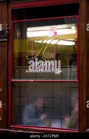 Chez Hugon, traditional Lyons bouchon, Lyon, Rhone, AURA Region, France Stock Photo