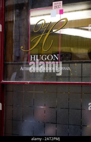 Chez Hugon, traditional Lyons bouchon, Lyon, Rhone, AURA Region, France Stock Photo