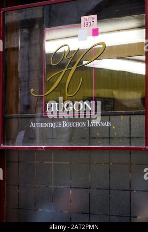 Chez Hugon, traditional Lyons bouchon, Lyon, Rhone, AURA Region, France Stock Photo