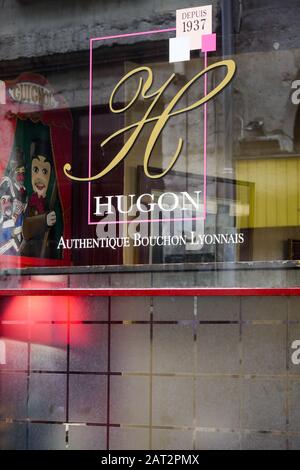 Chez Hugon, traditional Lyons bouchon, Lyon, Rhone, AURA Region, France Stock Photo