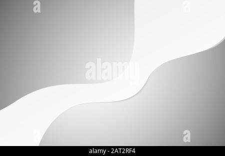 Gray curves and the waves from soft to dark vector background flat design Stock Vector
