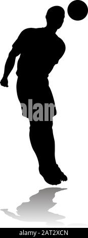 Soccer Football Player Silhouette Stock Vector