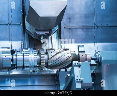 High precision carbide cutting tool grinding by CNC automatic grinding machine, High accuracy tool grinding process for industrial use. Stock Photo