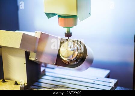High precision carbide cutting tool grinding by CNC automatic grinding machine, High accuracy tool grinding process for industrial use. Stock Photo