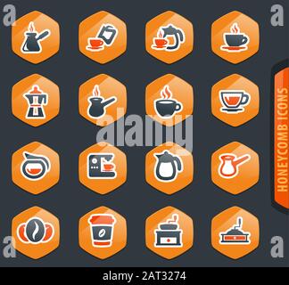 Coffee machine set icons Stock Vector Image & Art - Alamy