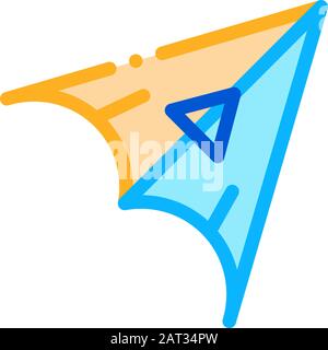 Hang Glider Icon Vector Outline Illustration Stock Vector