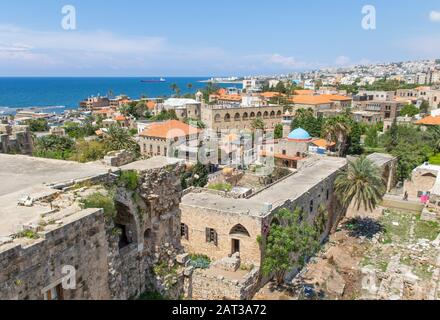 A UNESCO World Heritage Site, the Old Town of Byblos is one of the most important historical sites of Lebanon Stock Photo