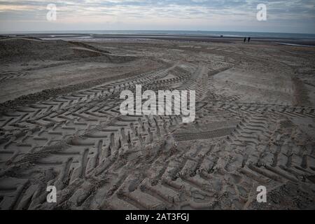 De Panne coastal town on the North Sea coast of the Belgium province of West Flanders where recently there has been a crackdown on people trafficking. Stock Photo